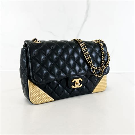 chanel rock the corner flap bag|CHANEL Calfskin Quilted Rock The Corner Flap Black.